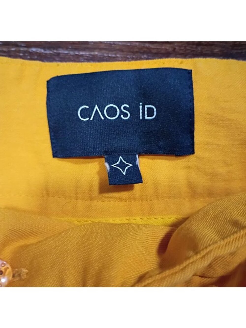 Caos ID Brasil Size L Yellow Wide-Leg High-Paperbag Long Lagenlook Gauzy Artsey - Picture 5 of 14